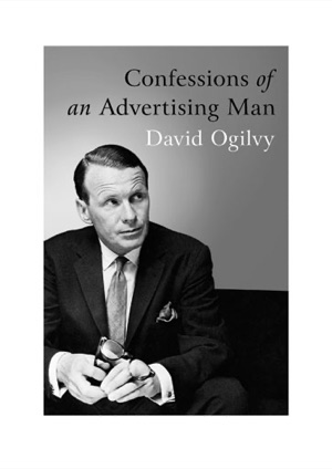 Confessions of an Advertising Man cover showing David Ogilvy in a suit